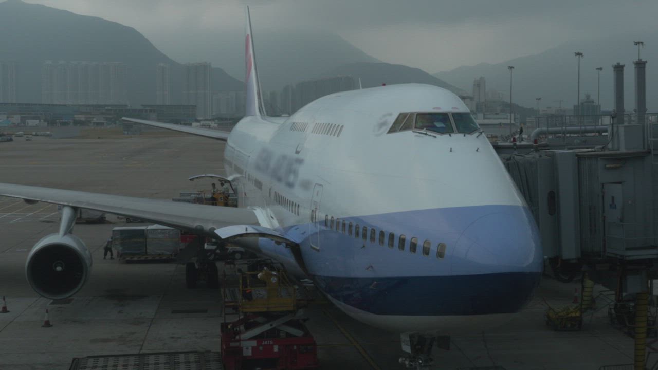 Cargo jet at the gate